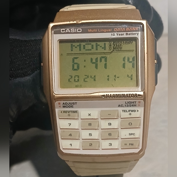 Casio Multi Lingual Databank Unisex Calculator Watch - Picture 2 of 9